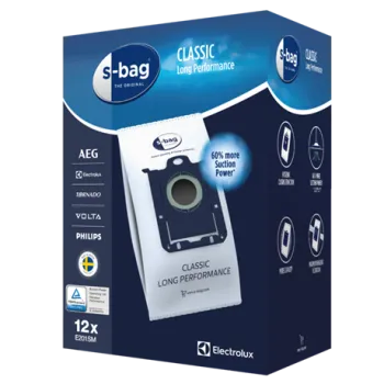 Electrolux E201SM porzsák szett 12db S-Bag Classic Long Perfomance porzsák