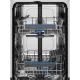 Electrolux EES42210L teljesen beépíthető keskeny mosogatógép, inverter motor, 9 terítékes, automatikus ajtónyitás, 44.8x55x81.8 cm 