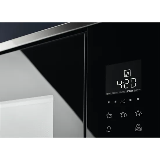 Electrolux KMFE172TEX beépíthető mikrohullámú sütő, 17L, fekete, 800W 