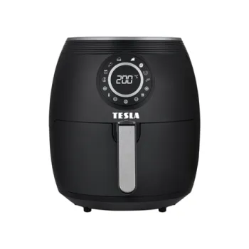 Tesla Q50XL forrólevegős sütő, fekete,3.8L