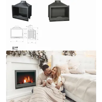 Warnex Ferguss FG19 beépíthető öntvény kandalló betét 15kW