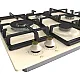 Gorenje GW6D42CLI beépíthető rusztikus gáz bézs főzőlap WOK égővel, 60x52x13 cm 