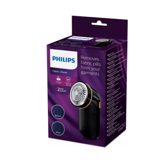 Philips GC026/80 textil borotva,boholytalanító,fekete 