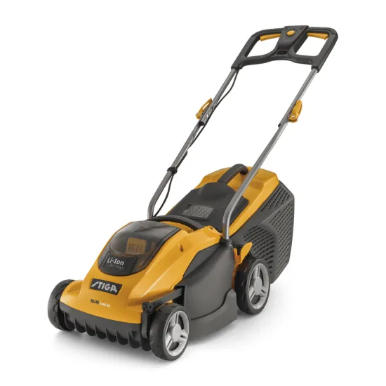 Stiga SLM 3448 AE akkumulátoros fűnyíró, fűgyűjtős, hátsó kidobó funkcióval 