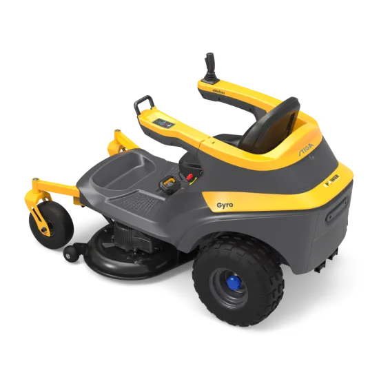 Stiga GYRO 700e helyben forduló akkumulátoros fűnyíró traktor,oldalsó kidobás