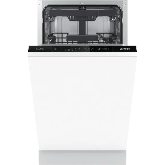 Gorenje GV561D10 teljesen beépíthető keskeny mosogatógép, 11 teríték, inverteres motor, 3 kosár, automatikus ajtónyitás, 44.8x55x81.5 cm 