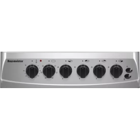 Hausmeister HM5020 ML kombinált tűzhely, fém dísztető INOX főzőfelület, 58L, 6 funkciós elektromos sütővel, 50x60x83 cm 