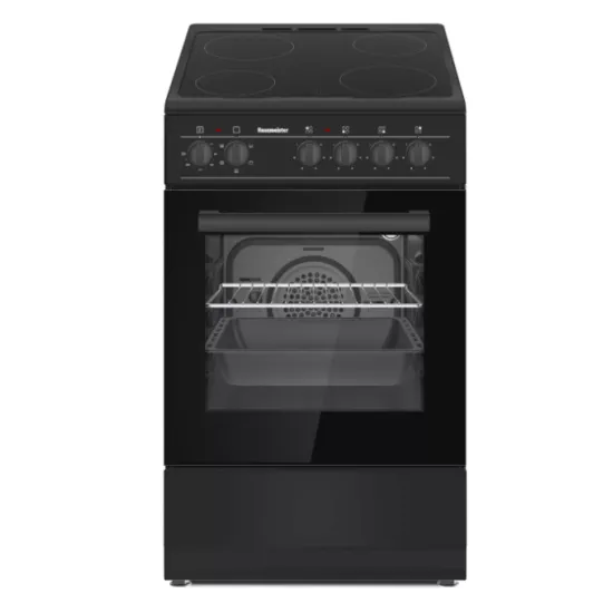 Hausmeister HM5029 fekete kerámialapos tűzhely, matt fekete, 43L, 50x63x85.5 cm 