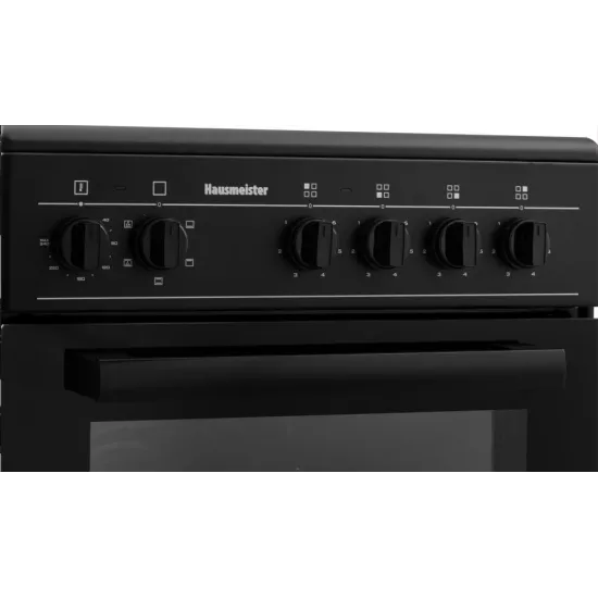 Hausmeister HM5029 fekete kerámialapos tűzhely, matt fekete, 43L, 50x63x85.5 cm 