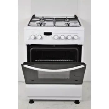 Hunor FS6406MAZW LPG 60X60cm PB gáz-elektromos kombinált tűzhely, digitális kijelző, fémtető, palackos gázra beállítva, tartozék földgáz fúvóka készlettel