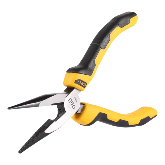 Deli Tools EDL2106 hosszúcsőrű fogó 6" (sárga) (EDL2106) 