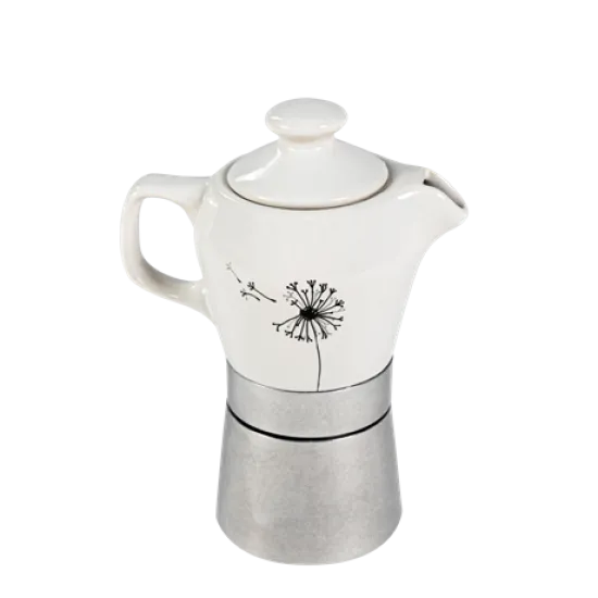 Fatima Édeskettes kotyogós 2 személyes kávéfőző  porcelán felsőrésszel