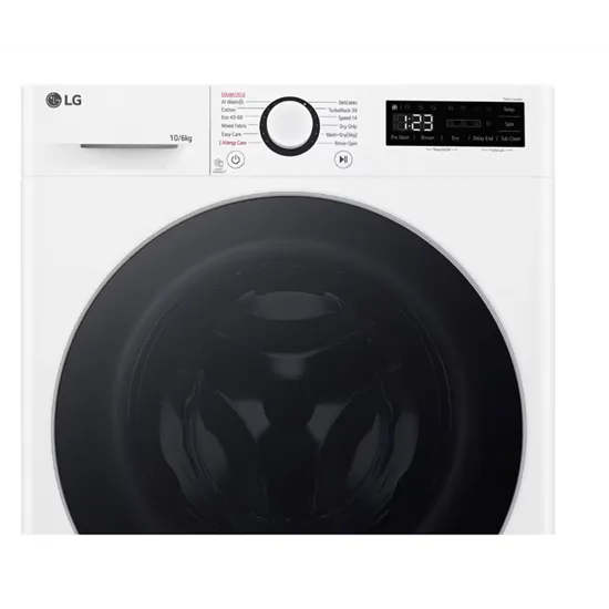 LG F4DR510S1W mosó-szárítógép gőzfunkcióval 10/6kg, inverter Direct Drive motor, 60x56.5x85cm