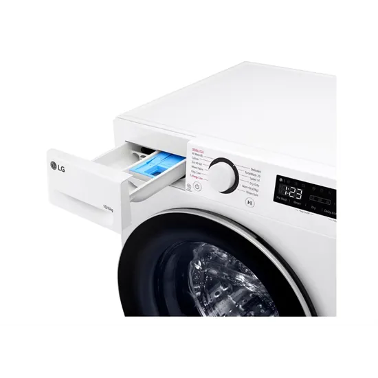 LG F4DR510S1W mosó-szárítógép gőzfunkcióval 10/6kg, inverter Direct Drive motor, 60x56.5x85cm