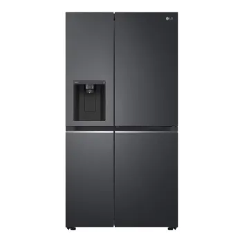 LG GSJV71MCTE Total No Frost side by side hűtőszekrény, Lineáris Inverter Kompresszor, WIFI, 416/219L, 91.3x73.5x179 cm, matt éjfekete szín