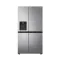 LG GSLV51PZXM Side-by-Side hűtőszekrény, inox színű,416/219L,179cm magasság, Smart Inverter Kompresszor, 