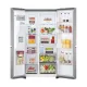 LG GSLV51PZXM Side-by-Side hűtőszekrény, inox színű,416/219L,179cm magasság, Smart Inverter Kompresszor, 
