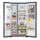 LG GSXV90MCDE Total No Frost side by side hűtőszekrény, 416/219L, InstaView™, WIFI, Lineáris Inverter Kompresszor, 91.3x73.5x179 cm, matt éjfekete szín 
