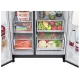 LG GSXV90MCDE Total No Frost side by side hűtőszekrény, 416/219L, InstaView™, WIFI, Lineáris Inverter Kompresszor, 91.3x73.5x179 cm, matt éjfekete szín 