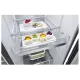 LG GSXV90MCDE Total No Frost side by side hűtőszekrény, 416/219L, InstaView™, WIFI, Lineáris Inverter Kompresszor, 91.3x73.5x179 cm, matt éjfekete szín 