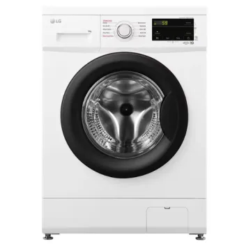 LG F4J3VS6WE elöltöltős gőz funkciós mosógép 9 kg, inverter motor, keskeny kivitel, 60x49x85 cm 