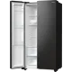 Gorenje NRR9185EABXL side by side fekete hűtőszekrény, Total No Frost funkcióval, Inverteres kompresszorral,358/192L, 91.5x67x178.6 cm, fekete szín