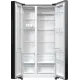 Gorenje NRR9185EABXL side by side fekete hűtőszekrény, Total No Frost funkcióval, Inverteres kompresszorral,358/192L, 91.5x67x178.6 cm, fekete szín