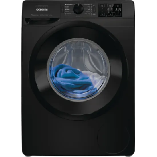 Gorenje WNEI84AS/B  fekete elöltöltős mosógép Inverteres motor, 60x54.5x85 cm 