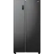 Gorenje NRR9185EABXL side by side fekete hűtőszekrény, Total No Frost funkcióval, Inverteres kompresszorral,358/192L, 91.5x67x178.6 cm, fekete szín