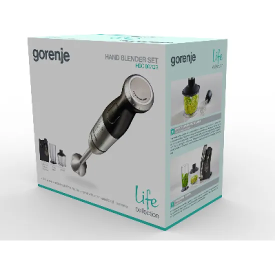 Gorenje HBC807QB botmixer szett 800W, fekete/Inox