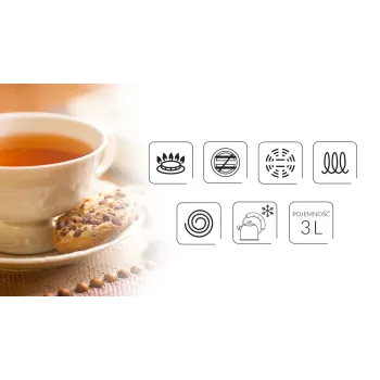 MPM Teáskanna MCN-13/S szürke, indukciós tűzhelyen is használható 3 liter 