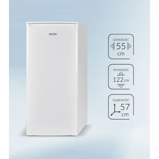 MPM-200-CJ-29 egyajtós hűtőszekrény fagyasztóval 176/14L fehér, 122 cm magas