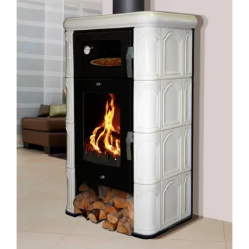 Warnex Napoli kerámia csempés kandalló csontszín 