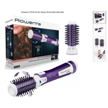 Rowenta CF9530F0 forgófejes kettős ionizáló forgófejes hajformázó 1000W, 2 hőmérséklet/sebesség, 2 kerámia kefe, Lila/Fehér