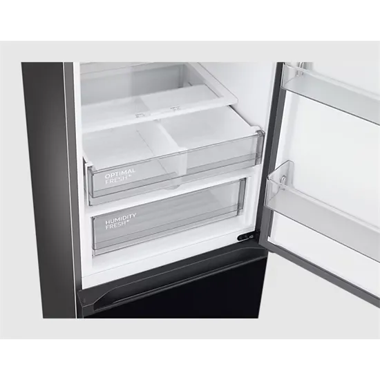 Samsung RB38C7B6D22/EF Bespoke előlap nélküli alulfagyasztós kombinált hűtőszekrény, No Frost, Körkörös hűtés, 276/114L, D energiaosztály 