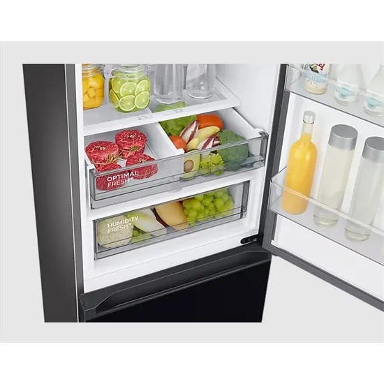 Samsung RB38C7B6D22/EF Bespoke előlap nélküli alulfagyasztós kombinált hűtőszekrény, No Frost, Körkörös hűtés, 276/114L, D energiaosztály 