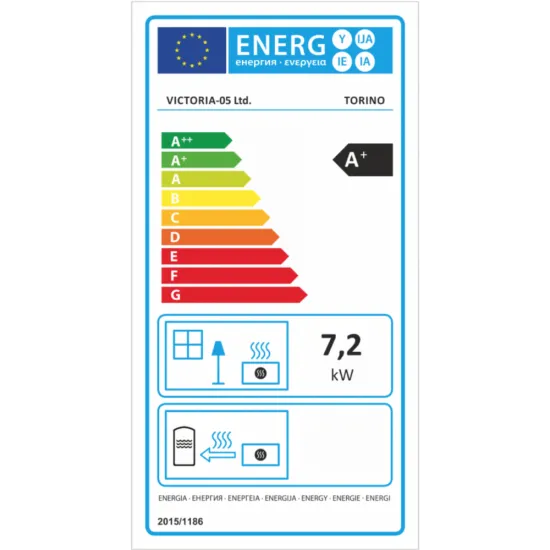 Warnex Torino szürke kandalló 7,2kW 