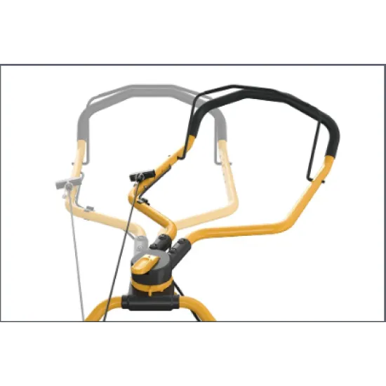 Stiga COMBI 753 S önjárós benzinmotoros fűnyíró erőteljes 166cm3 motor innovatív akár 25°-os szögben elfordítható a tolókar – így a sövények alatt és a falak mentén is nyírhat