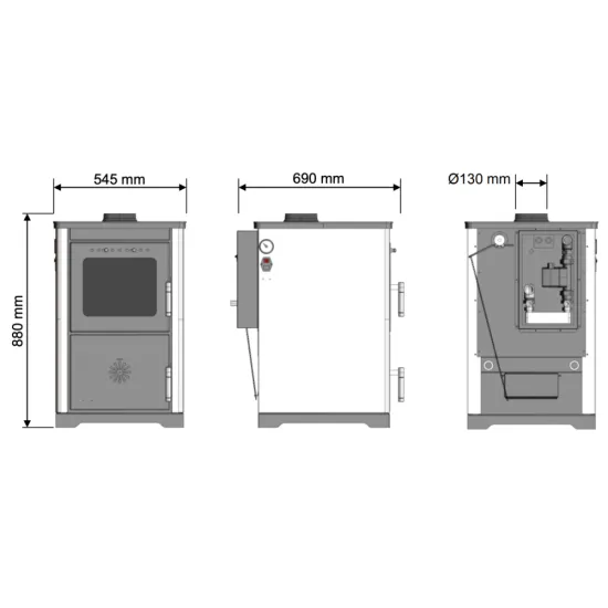 Hunor Vera vízteres kandalló 24,9kW
