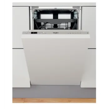 Whirlpool WSIC3M27C beépíthető keskeny 10 terítékes mosogatógép, 44.8x55.5x82cm, ezüst szín 