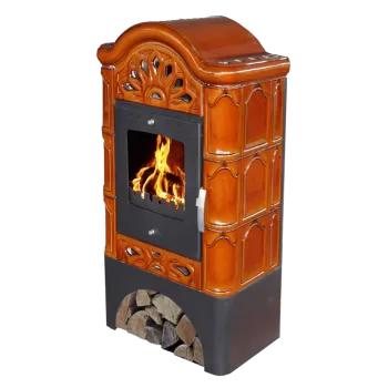 Warnex Benedetto kerámia csempés kandalló aranybarna