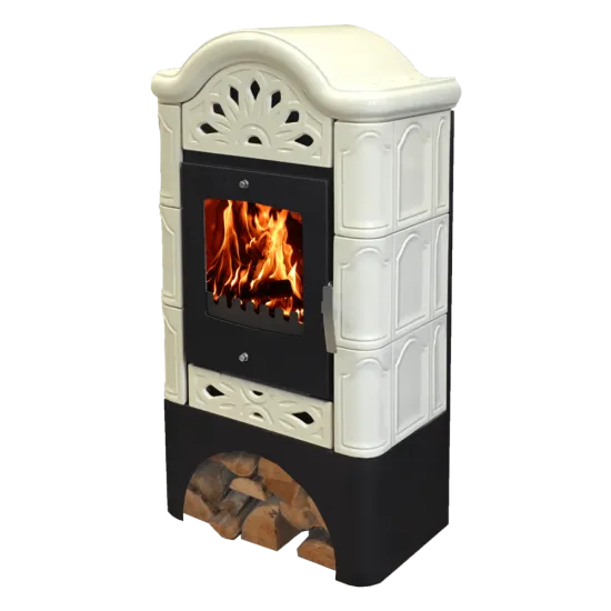 Warnex Benedetto kerámia csempés kandalló csontszín 