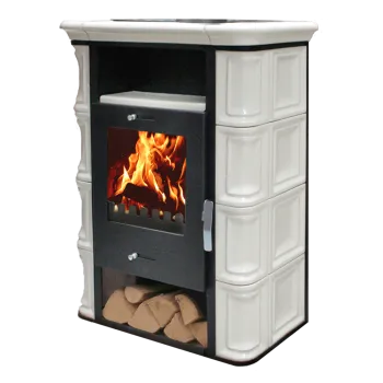 Warnex Bonn kerámia csempés kandalló csontszín