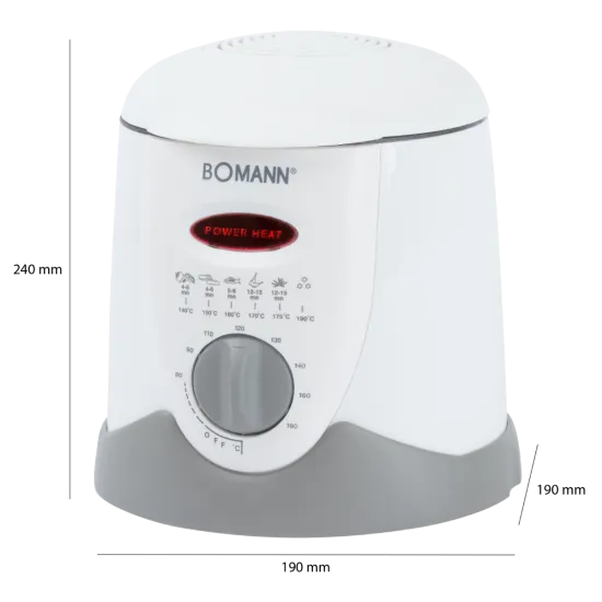 Bomann FFR 1290CB olajsütő/fondue készítő 1 liter 900W FFR1290CB