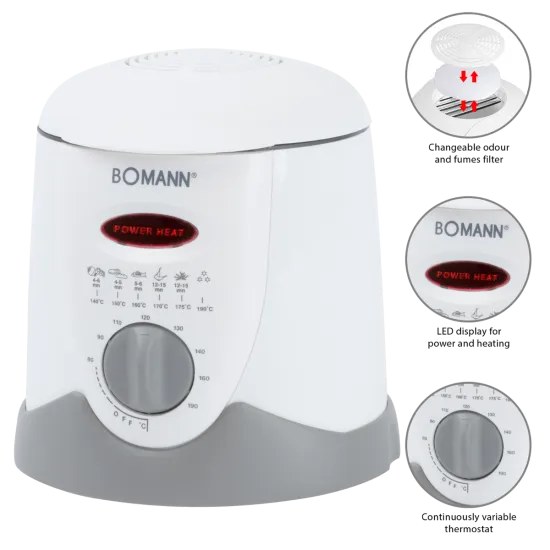 Bomann FFR 1290CB olajsütő/fondue készítő 1 liter 900W FFR1290CB