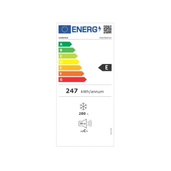 Gorenje FN619EAXL6  inox No Frost fagyasztószekrény 280l, 185 × 59,5 × 63 cm