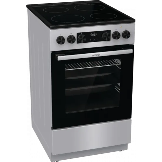 Gorenje GEC5C41SG kerámialapos tűzhely, 70L, 50x59.4x85 cm, szürke szín 