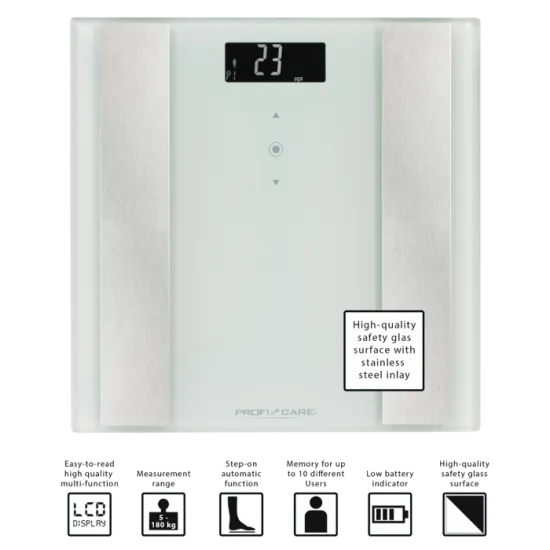 ProfiCare PC-PW 3007 fehér személymérleg 