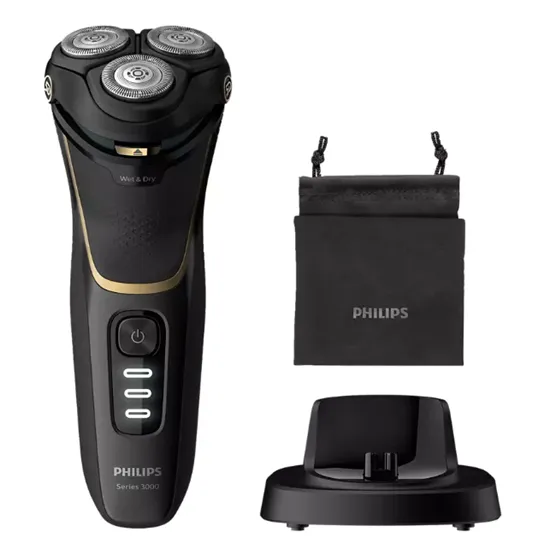 Philips S3333/54 Shaver series 3000  nedves/száraz elektromos borotva  5D Flex fejek, csak vezetékes használat 