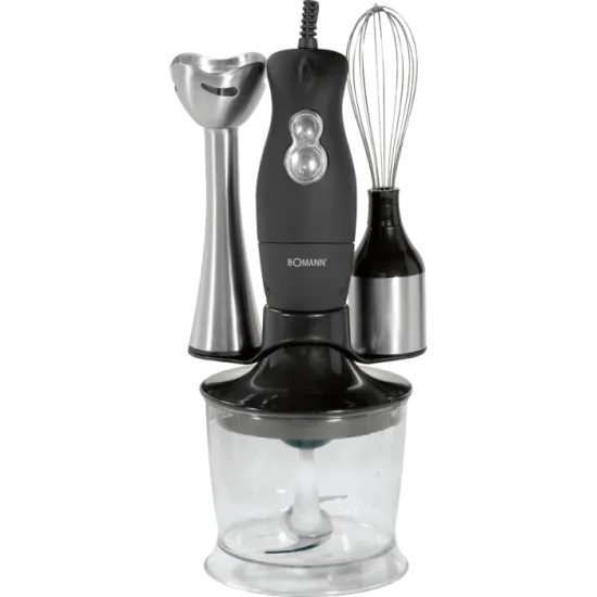 Bomann SMS 349 CB botmixer készlet fekete/inox 3az1ben 